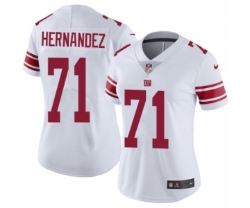Women's Nike New York Giants #71 Will Hernandez White Vapor Untouchable Elite Player NFL Jersey
