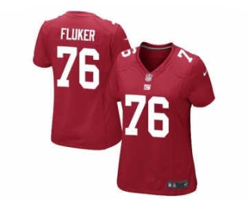 Women's Nike New York Giants #76 D.J. Fluker Limited Red Alternate NFL Jersey