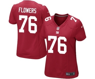 Women's Nike New York Giants #76 Ereck Flowers Red Alternate NFL Jersey