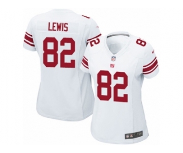 Women's Nike New York Giants #82 Roger Lewis Limited White NFL Jersey