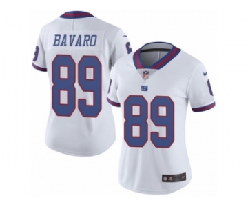 Women's Nike New York Giants #89 Mark Bavaro Limited White Rush NFL Jersey