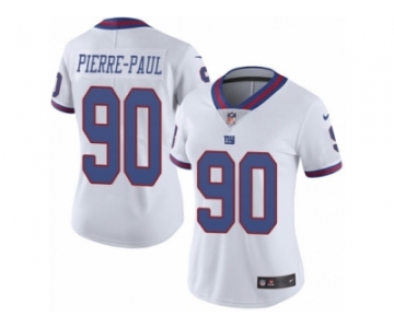 Women's Nike New York Giants #90 Jason Pierre-Paul Limited White Rush NFL Jersey