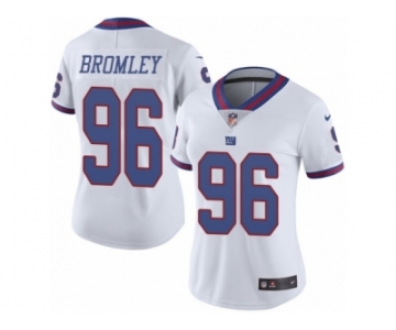 Women's Nike New York Giants #96 Jay Bromley Limited White Rush NFL Jersey