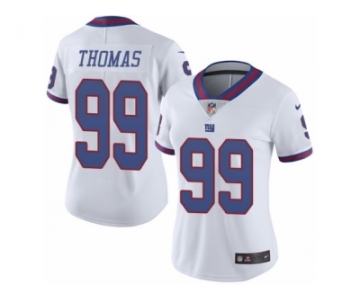 Women's Nike New York Giants #99 Robert Thomas Limited White Rush NFL Jersey
