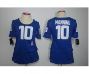 nike women nfl jerseys new york giants #10 manning blue[breast cancer awareness]