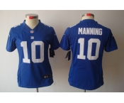 nike women nfl jerseys new york giants #10 manning blue[nike limited]