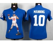 nike women nfl jerseys new york giants #10 manning blue[portrait fashion]