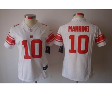 nike women nfl jerseys new york giants #10 manning white[nike limited]