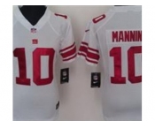 nike women nfl jerseys new york giants #10 manning white[nike]