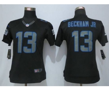 nike women nfl jerseys new york giants #13 bedkhamjr black[nike impact limited]