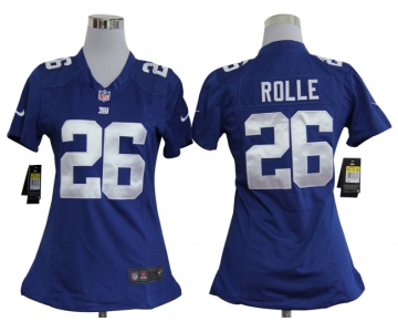 nike women nfl jerseys new york giants 26 rolle blue[nike]