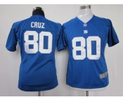 nike women nfl jerseys new york giants #80 cruz blue[nike]