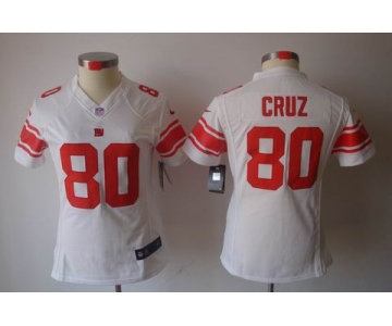 nike women nfl jerseys new york giants #80 cruz white[nike limited]
