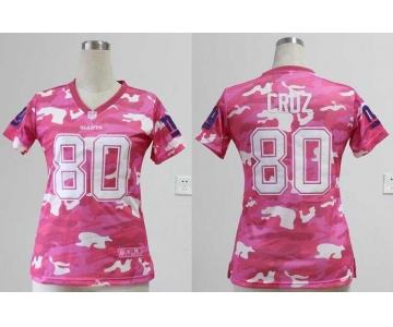 nike women nfl jerseys new york giants #80 victor cruz pink[fashion camo]