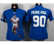 nike women nfl jerseys new york giants #90 pierre-paul blue[portrait fashion]