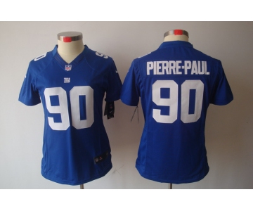 nike women nfl jerseys new york giants #90 pierre.paul blue[nike limited]