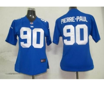 nike women nfl jerseys new york giants #90 pierre.paul blue[nike]