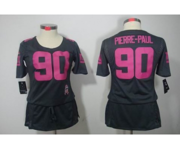 nike women nfl jerseys new york giants #90 pierre.paul dk.grey[breast cancer awareness]