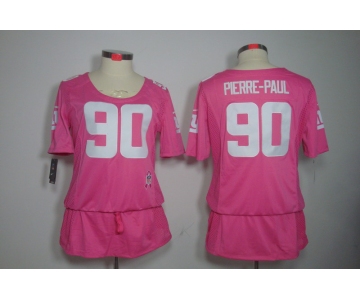 nike women nfl jerseys new york giants #90 pierre.paul pink[breast cancer awareness]