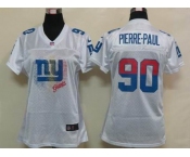nike women nfl jerseys new york giants #90 pierre.paul white[2012 fem fan]