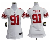 nike women nfl jerseys new york giants #91 tuck white[nike]