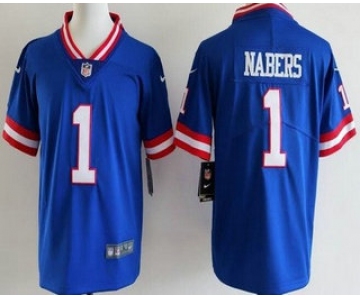 Youth New York Giants #1 Malik Nabers Limited Blue Classic Vapor Jersey