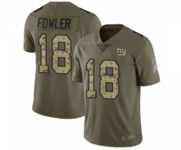 Youth New York Giants #18 Bennie Fowler Limited Olive Camo 2017 Salute to Service Football Jersey
