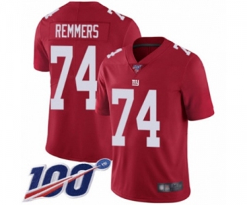 Youth New York Giants #74 Mike Remmers Red Limited Red Inverted Legend 100th Season Football Jersey