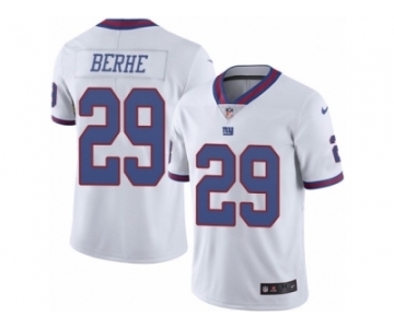 Youth Nike New York Giants #29 Nat Berhe Limited White Rush NFL Jersey