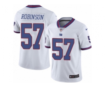 Youth Nike New York Giants #57 Keenan Robinson Limited White Rush NFL Jersey