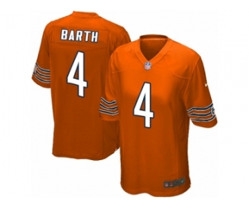 Men's Nike Chicago Bears #4 Connor Barth Game Orange Alternate NFL Jersey