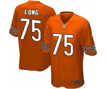 Men's Nike Chicago Bears #75 Kyle Long Game Orange Alternate NFL Jersey