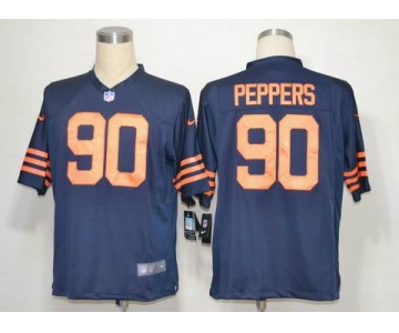 nike nfl jerseys chicago bears #90 julius peppers blue throwback[game]