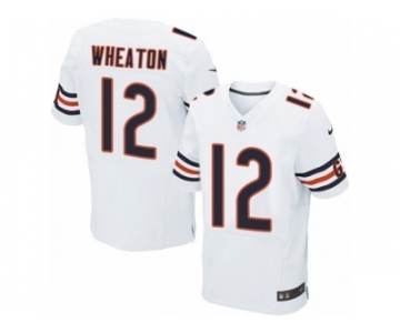 Men's Nike Chicago Bears #12 Markus Wheaton Elite White NFL Jersey