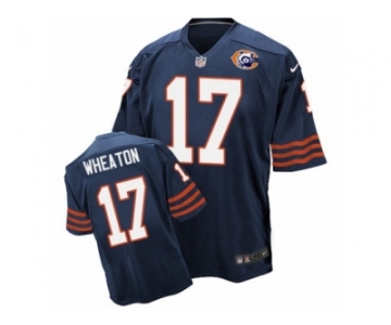 Men's Nike Chicago Bears #17 Markus Wheaton Elite Navy Blue Throwback NFL Jersey