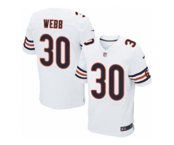 Men's Nike Chicago Bears #30 B.W. Webb Elite White NFL Jersey