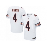 Men's Nike Chicago Bears #4 Connor Barth Elite White NFL Jersey