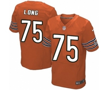 Men's Nike Chicago Bears #75 Kyle Long Elite Orange Alternate NFL Jersey