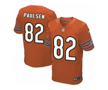 Men's Nike Chicago Bears #82 Logan Paulsen Elite Orange Alternate NFL Jersey