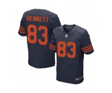 Men's Nike Chicago Bears #83 Martellus Bennett Elite Navy Blue 1940s Throwback Alternate NFL Jersey