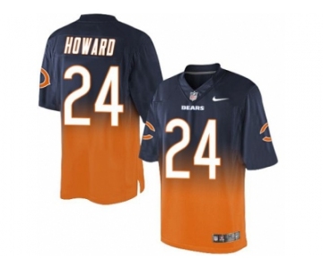 Nike Chicago Bears #24 Jordan Howard Navy Blue Orange Men's Stitched NFL Elite Fadeaway Fashion Jersey