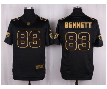 Nike Chicago Bears #83 Martellus Bennett Black Pro Line Gold Collection Jersey[Elite]