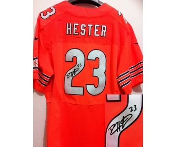 nike nfl jerseys chicago bears #23 hester orange[Elite signature]