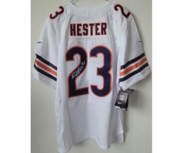 nike nfl jerseys chicago bears #23 hester white[Elite signature]