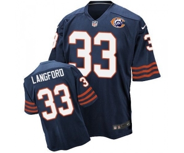 nike nfl jerseys chicago bears #33 Jeremy Langford Throwback blue[Elite]
