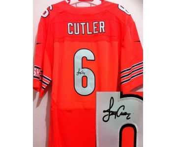 nike nfl jerseys chicago bears #6 cutler orange[Elite signature]