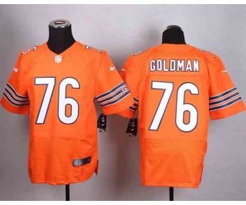 nike nfl jerseys chicago bears #76 goldman orange[Elite]