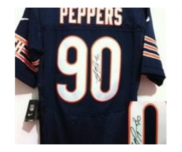nike nfl jerseys chicago bears #90 julius peppers blue[ Elite signature]
