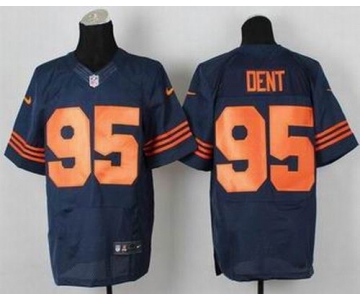 nike nfl jerseys chicago bears #95 dent blue[Elite][number orange]