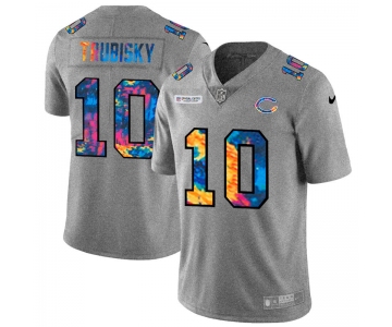 Chicago Bears #10 Mitchell Trubisky Men's Nike Multi-Color 2020 NFL Crucial Catch NFL Jersey Greyheather